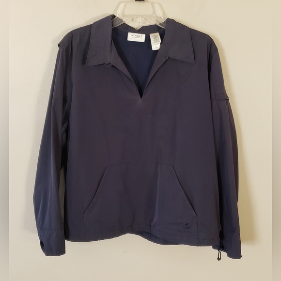 Lizgolf Jackets & Blazers - LizGolf Women's Navy Pullover Long Sleeve Jacket Size Large